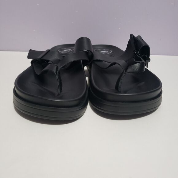 Rocket Dog NWT Black Faux Leather Adjustable Sandals Women's Sz 10M - Picture 4 of 11